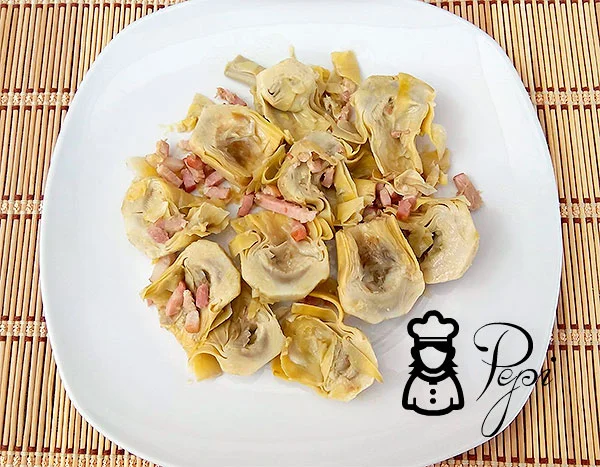 Alcachofas con bacon
