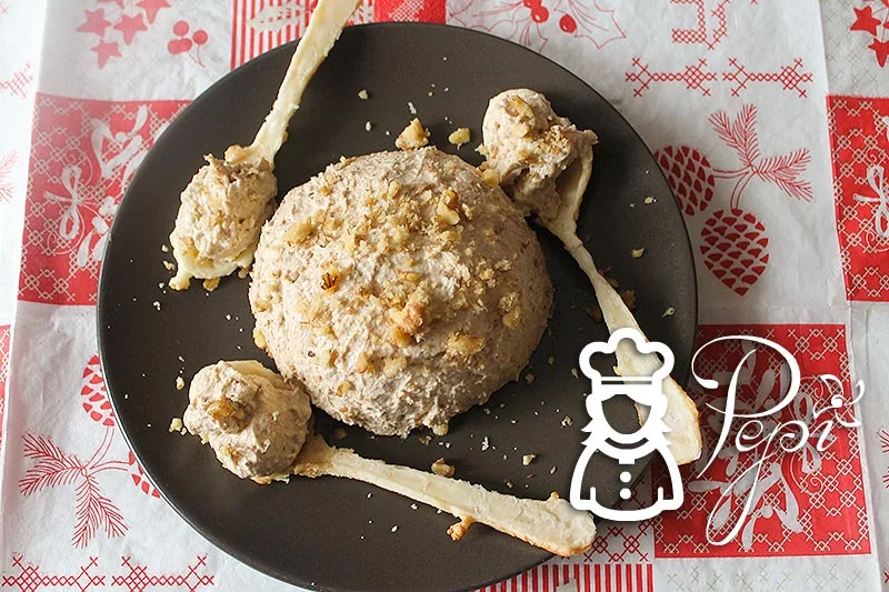 Paté de roquefort y almendras
